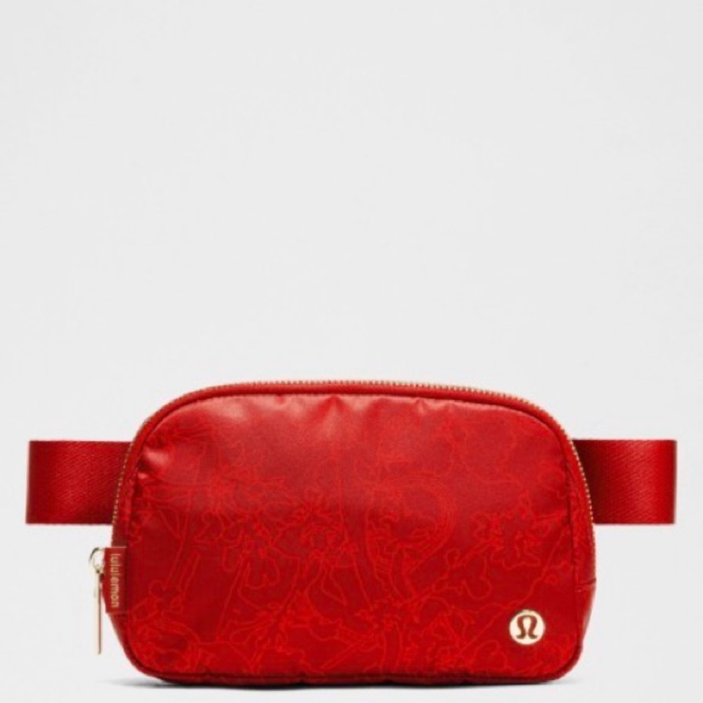 Lululemon Everywhere Belt Bag 1L Lunar New Year. Red w/ floral design. NWT